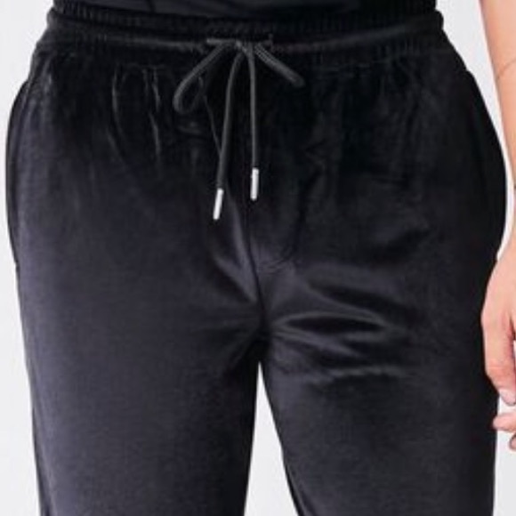 Velvet Drawstring Joggers - Picture 3 of 4